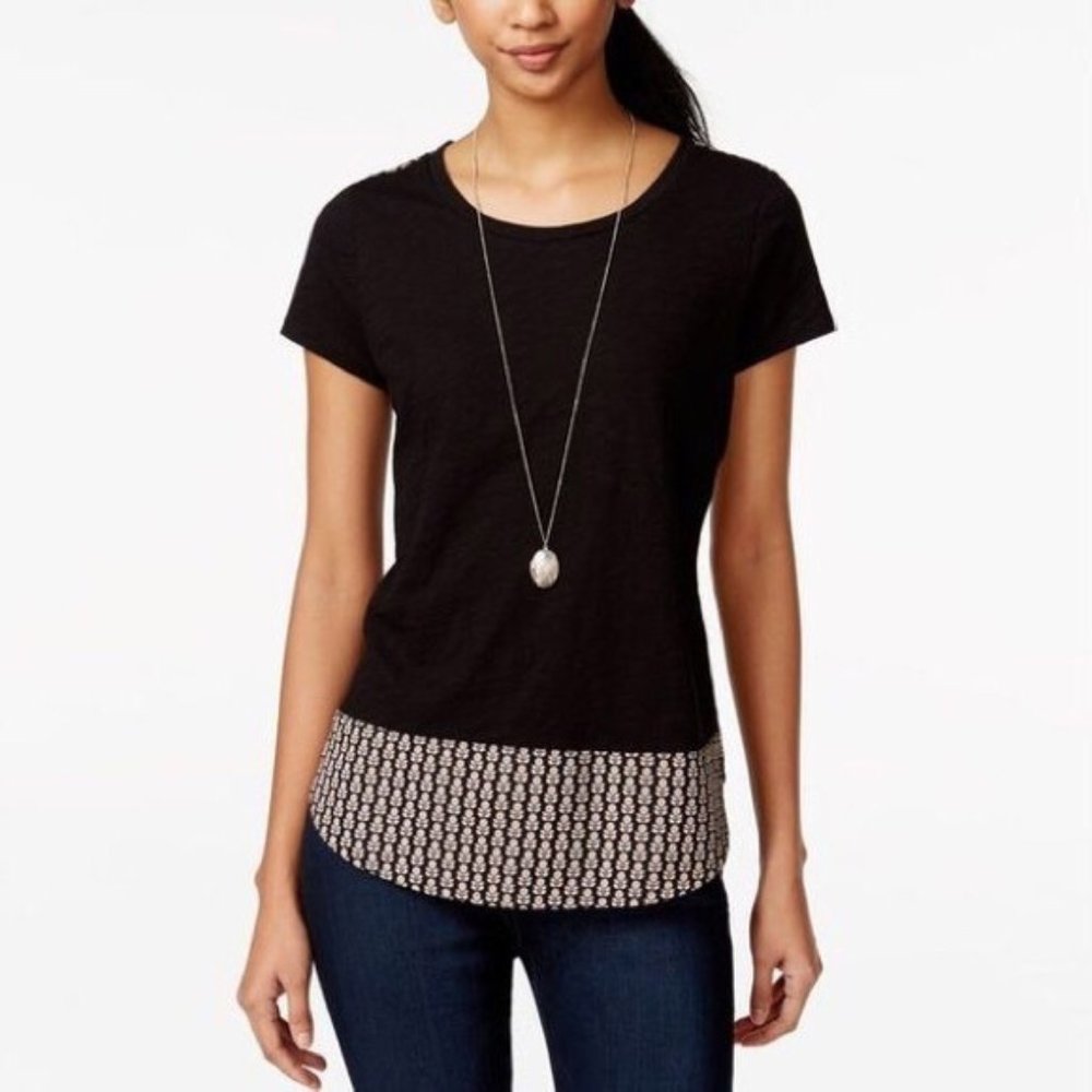 Maison Jules floral contrast Top